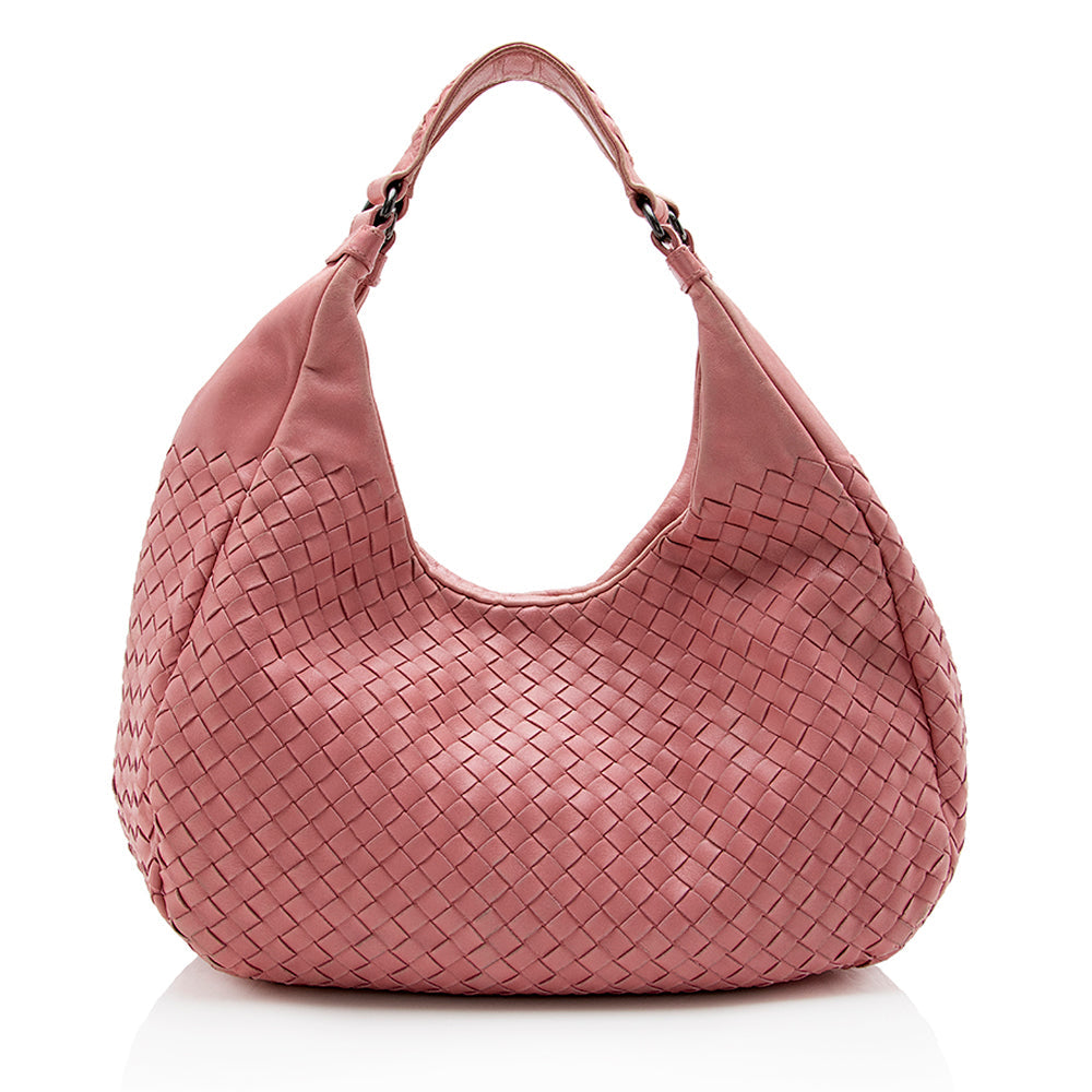 Luxury Bottega Veneta Intrecciato Nappa Campana Medium Shoulder Bag (SHF-15319)