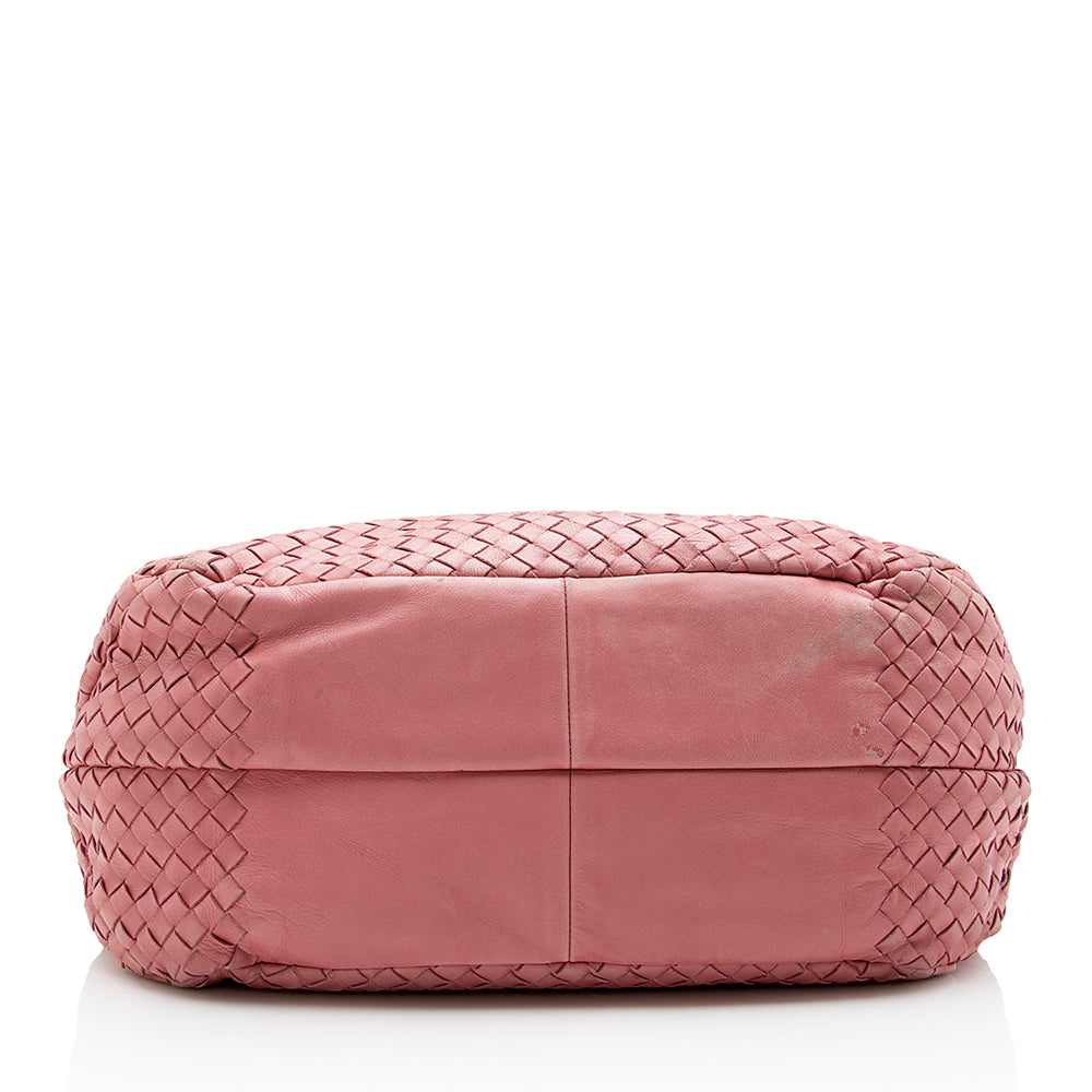 Luxury Bottega Veneta Intrecciato Nappa Campana Medium Shoulder Bag (SHF-15319)