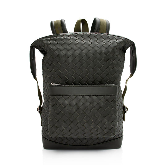 Luxury Bottega Veneta Intrecciato Nappa Front Pocket Backpack (SHF-oDyWm2)