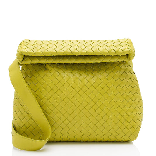 Luxury Bottega Veneta Intrecciato Nappa The Fold Crossbody (SHF-FmTNDh)