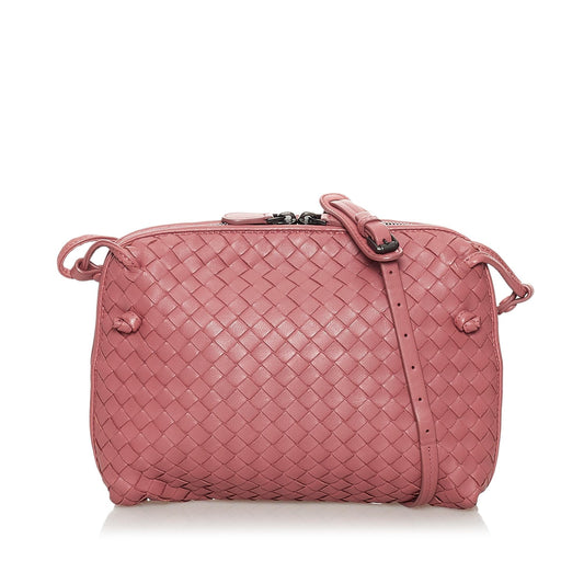 Luxury Bottega Veneta Intrecciato Nodini Leather Crossbody Bag (SHG-30074)