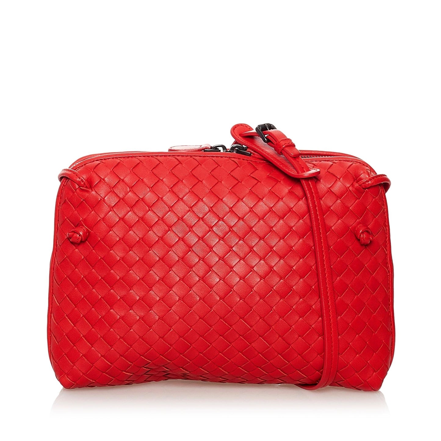 Luxury Bottega Veneta Intrecciato Nodini Leather Crossbody Bag (SHG-31417)