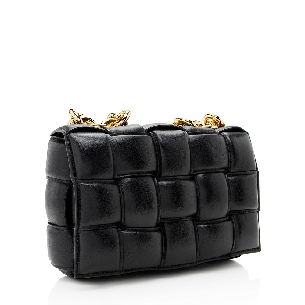 Luxury Bottega Veneta Lambskin Cassette Chain Maxi Shoulder Bag (SHF-18871)