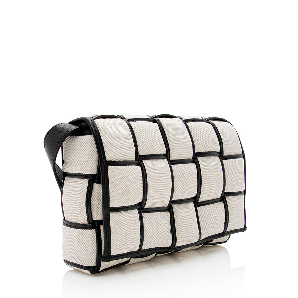 Luxury Bottega Veneta Puffed Canvas Cassette Crossbody (SHF-22046)