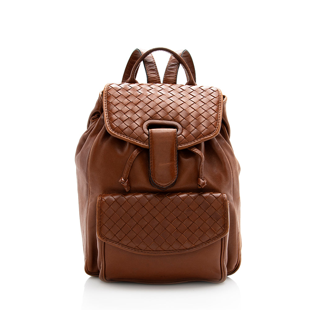 Luxury Bottega Veneta Vintage Intrecciato Nappa Backpack (SHF-18566)