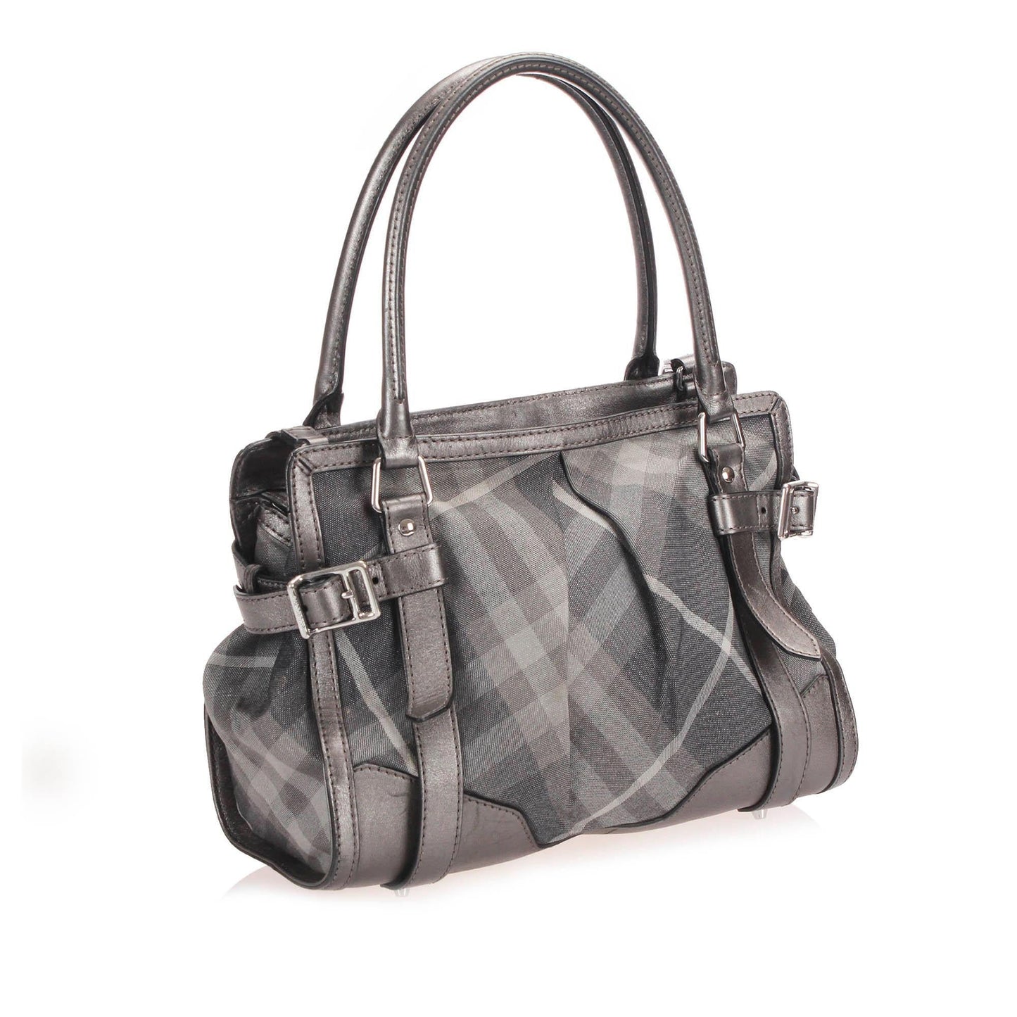 Burberry Nylon Beat Check Satchel (SHG-12840)