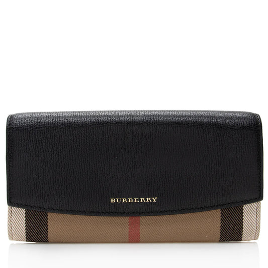 BURBERRY HOUSE CHECK CONTINENTAL WALLET