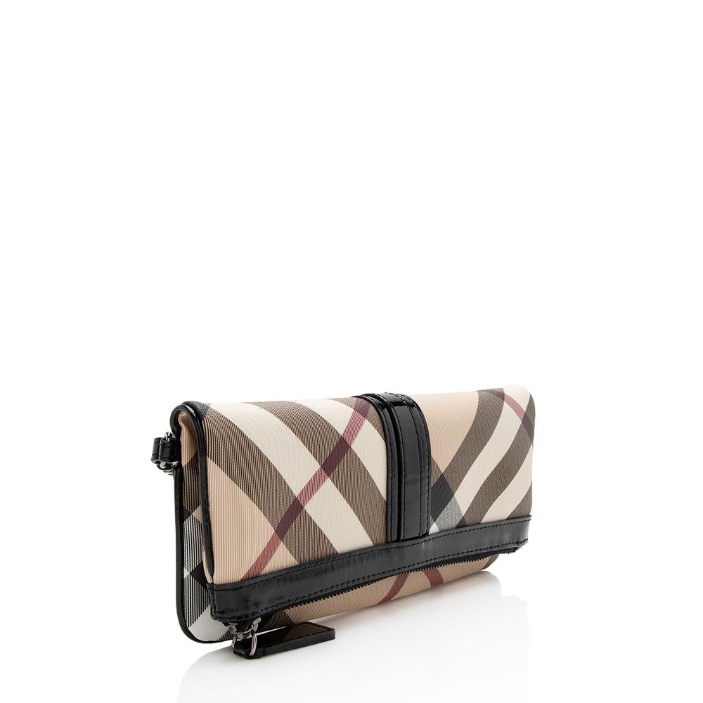 Burberry Nova Check Foldover Clutch (SHF-13128)