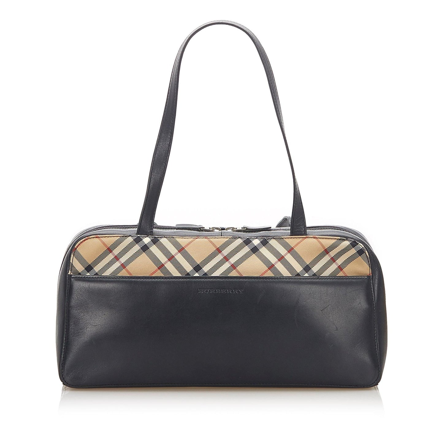 Burberry Nova Check Leather Shoulder Bag (SHG-18821)