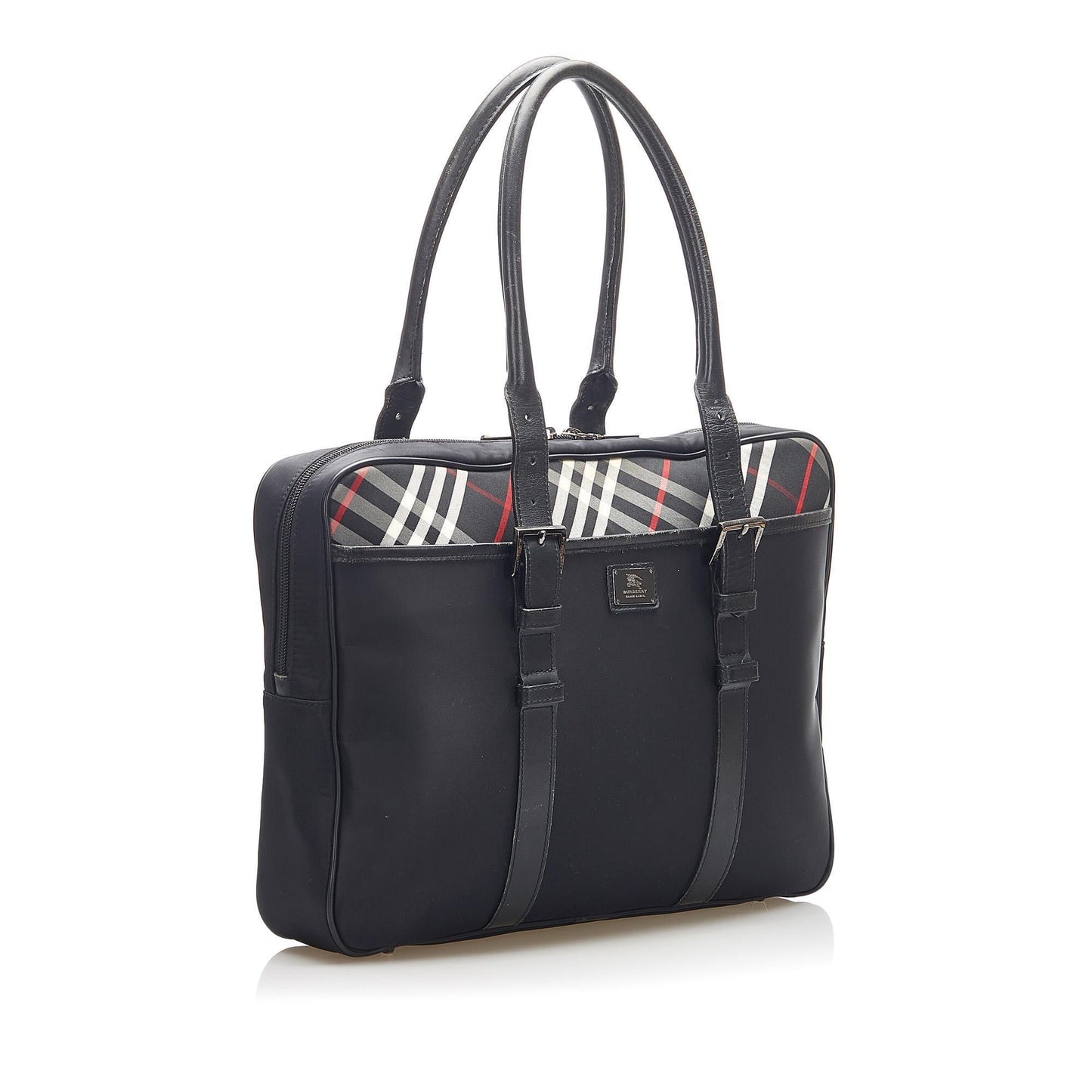 Burberry Nova Check Nylon Business Bag (SHG-15996)