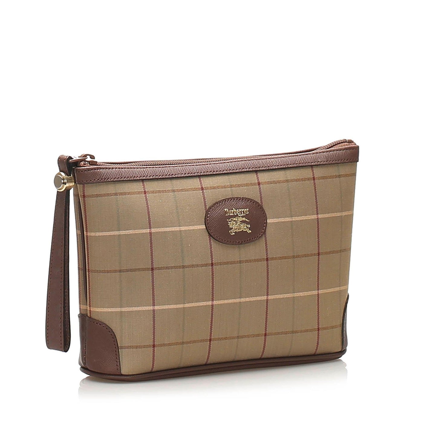 Burberry Plaid Canvas Clutch Bag (SHG-12053)