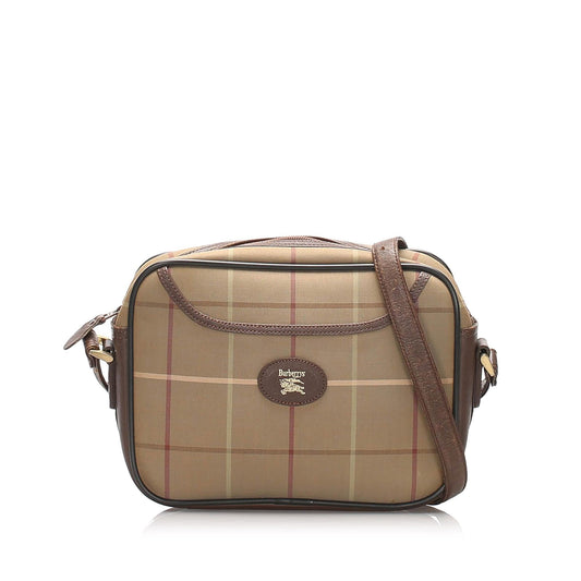 Burberry Plaid Canvas Crossbody Bag (SHG-12419)