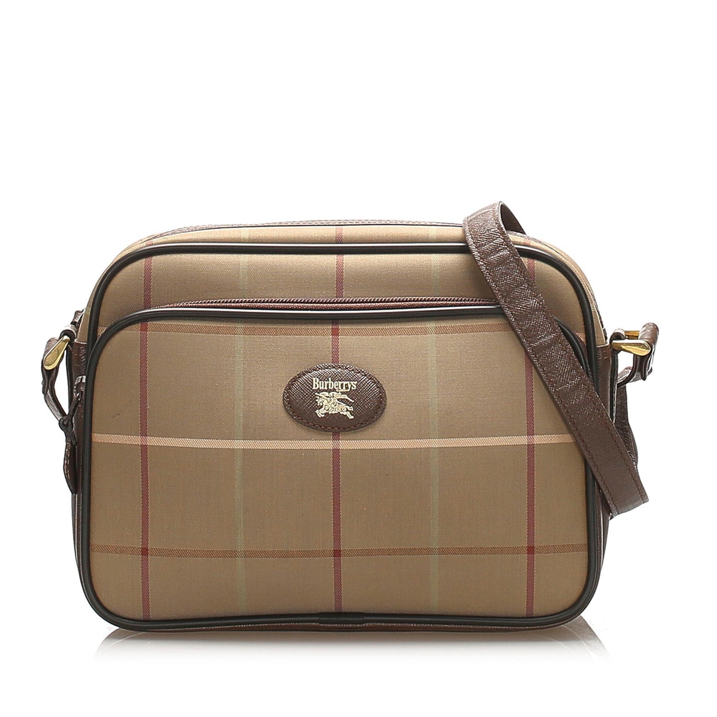 Burberry Plaid Canvas Crossbody Bag (SHG-14456)