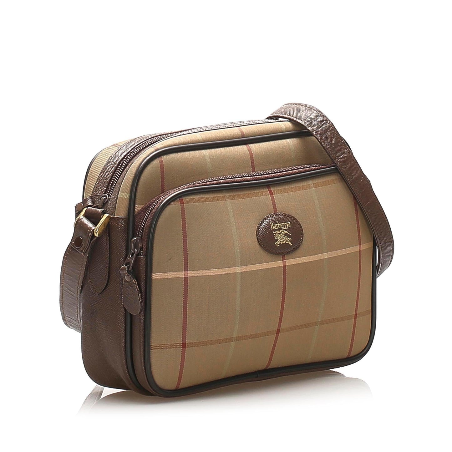 Burberry Plaid Canvas Crossbody Bag (SHG-14456)