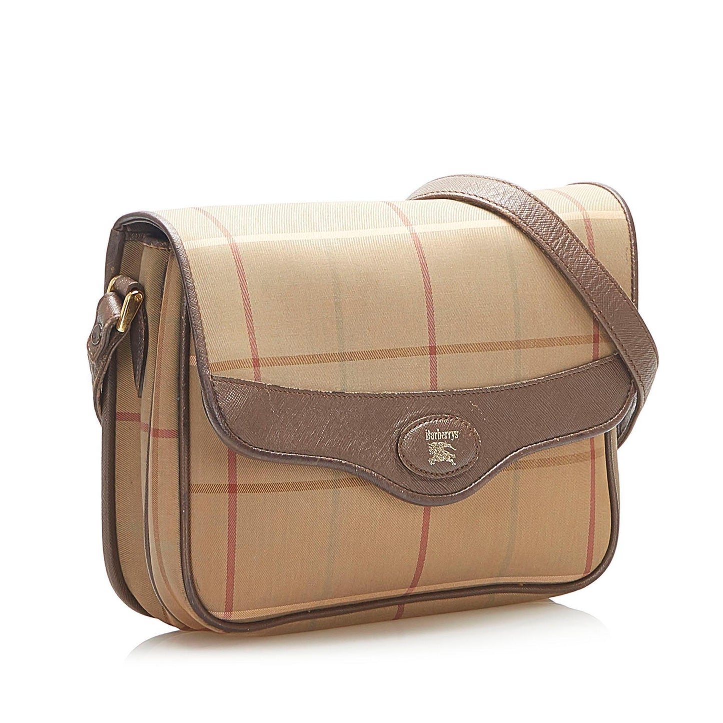 Burberry Plaid Canvas Crossbody Bag (SHG-16994)