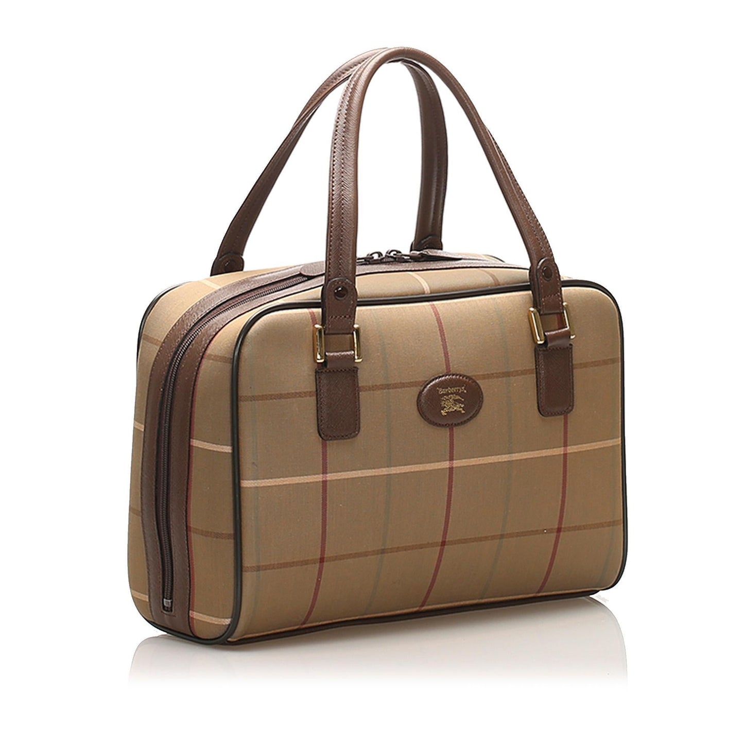 Burberry Plaid Canvas Handbag (SHG-11704)