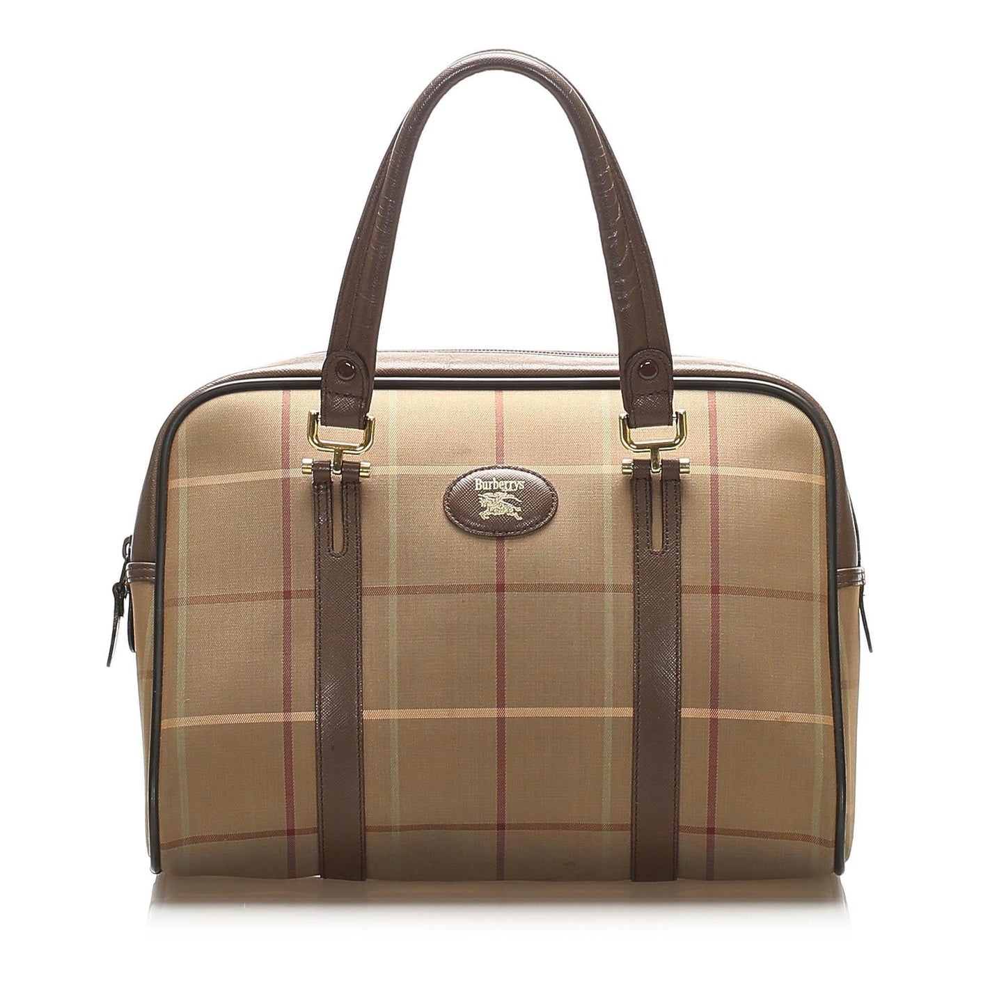 Burberry Plaid Canvas Handbag (SHG-15138)