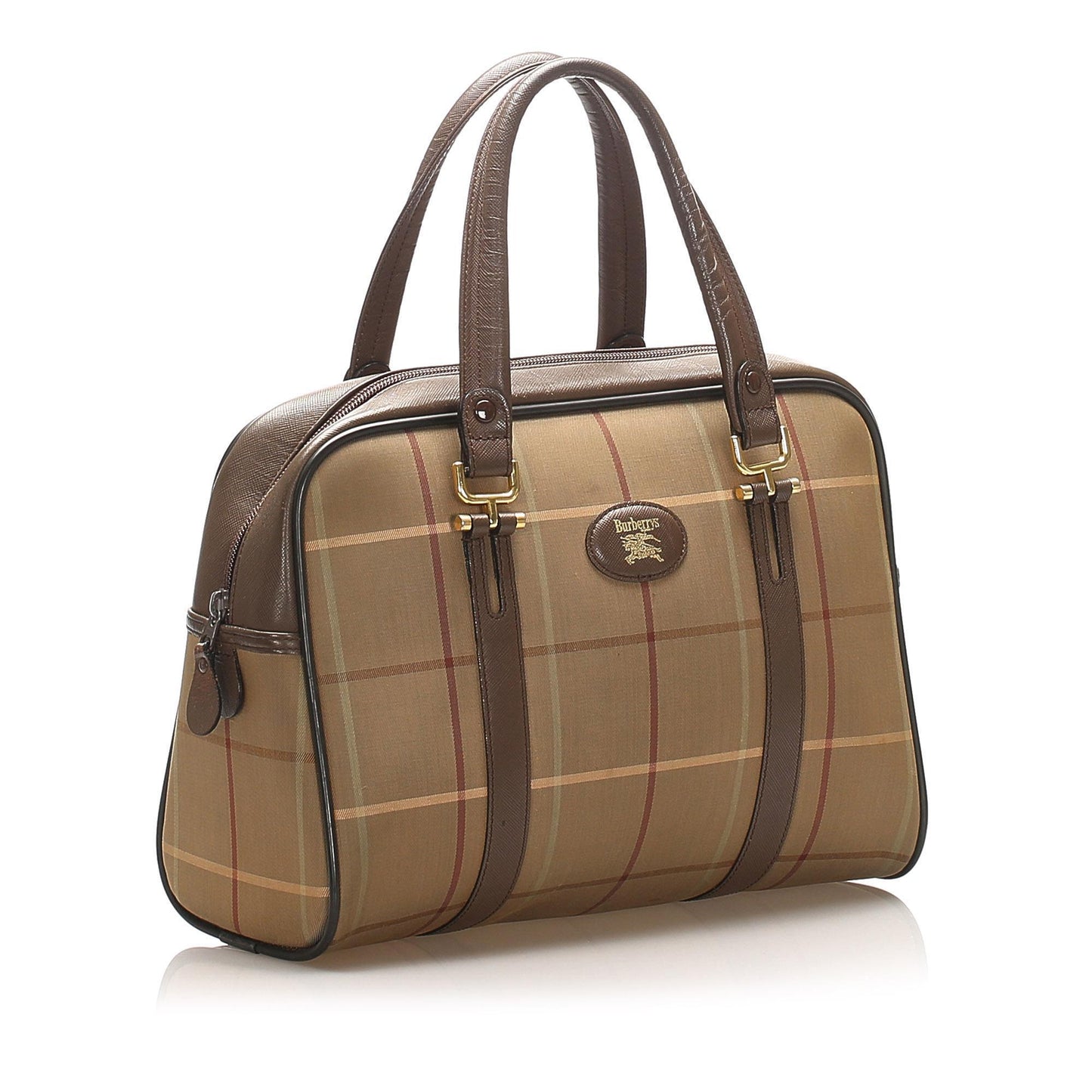 Burberry Plaid Canvas Handbag (SHG-15138)