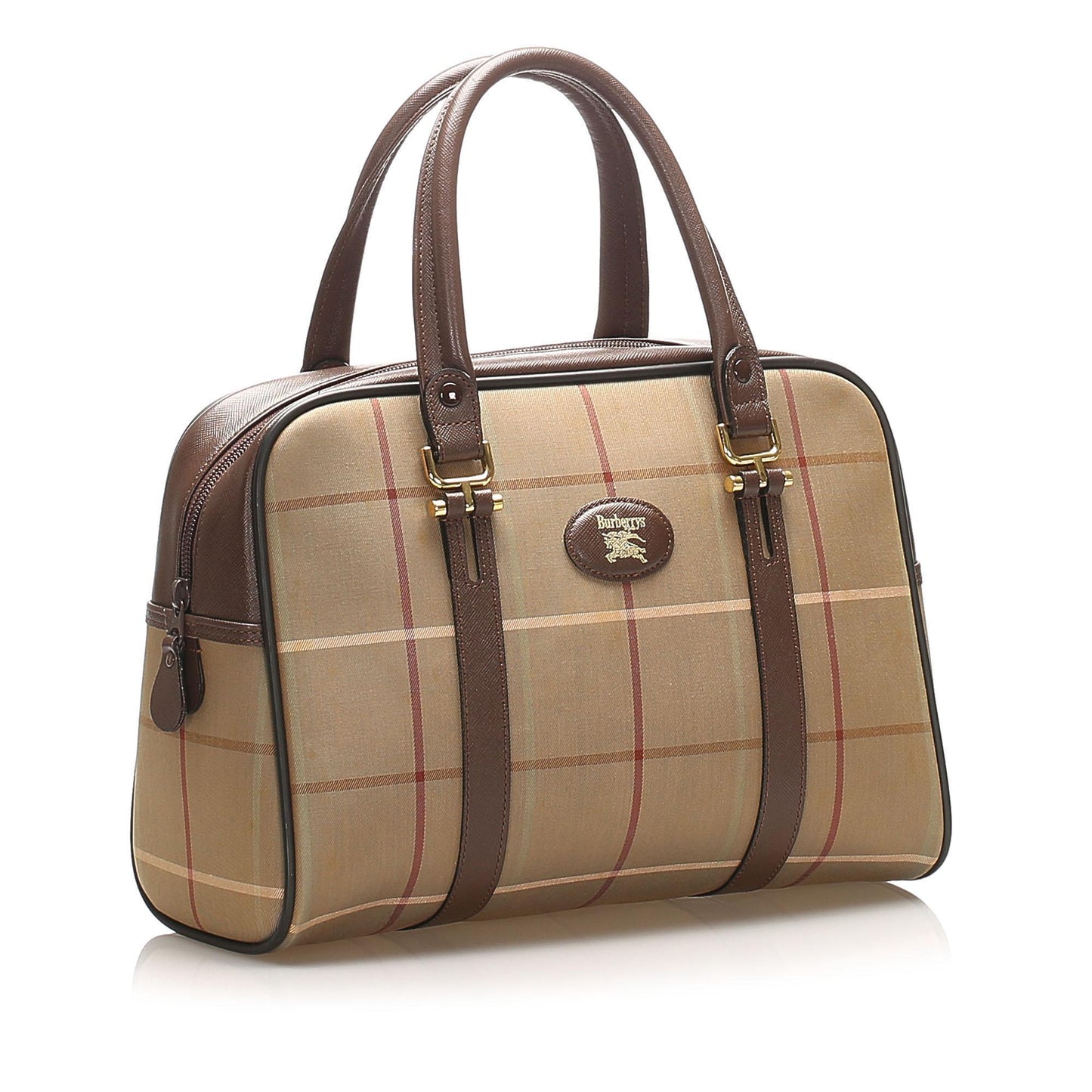 Burberry Plaid Canvas Handbag (SHG-15507)