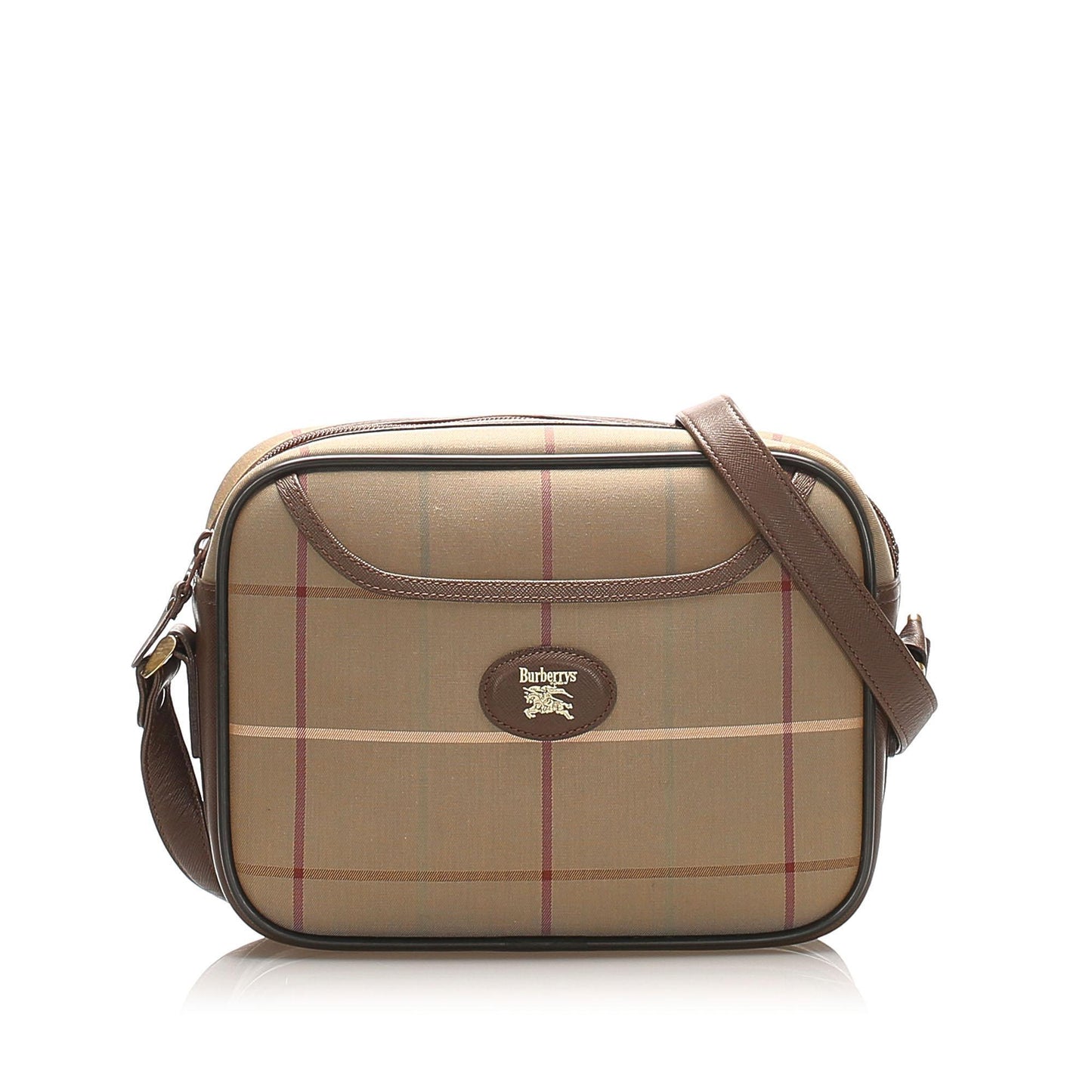 Burberry Plaid Canvas Shoulder Bag (SHG-15504)