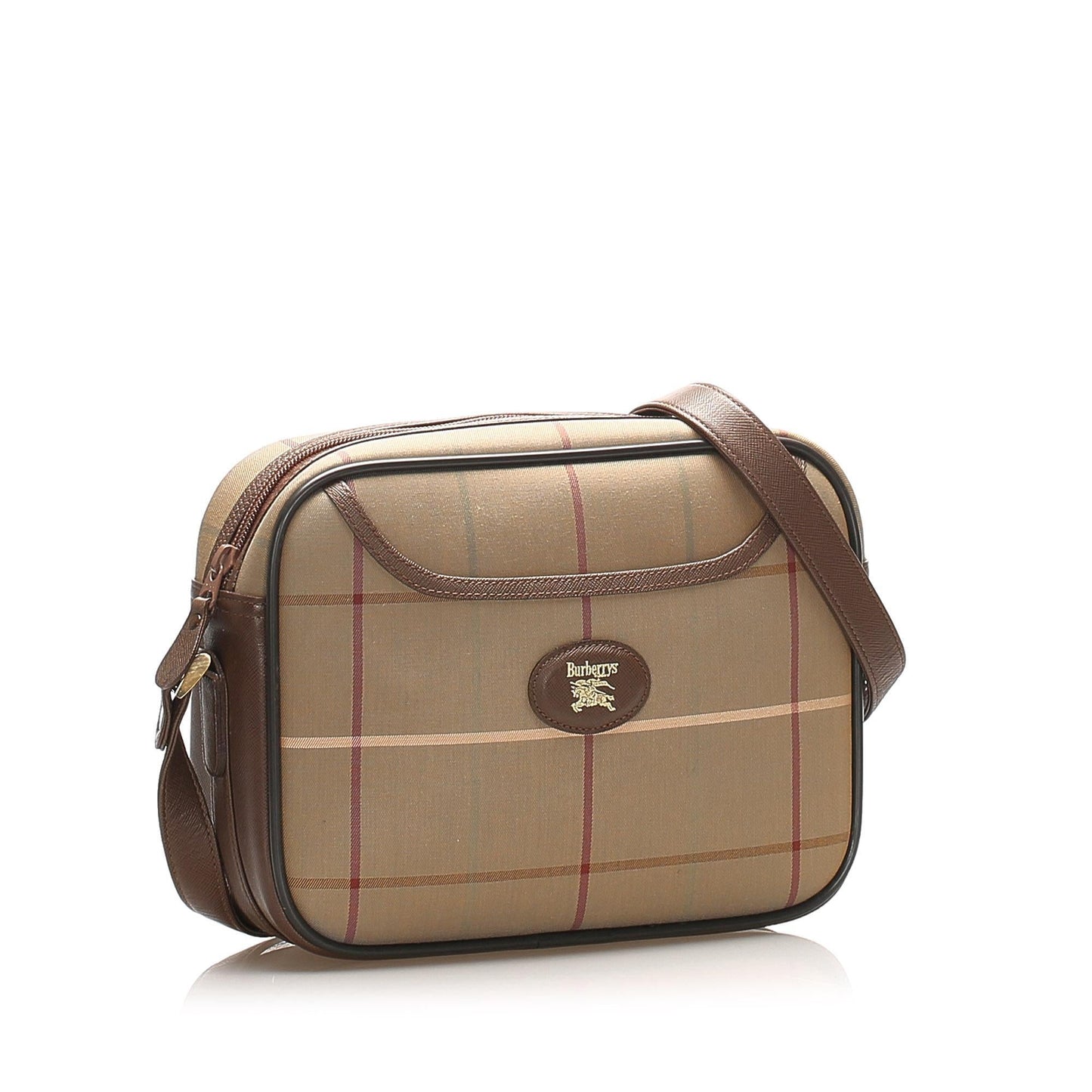 Burberry Plaid Canvas Shoulder Bag (SHG-15504)