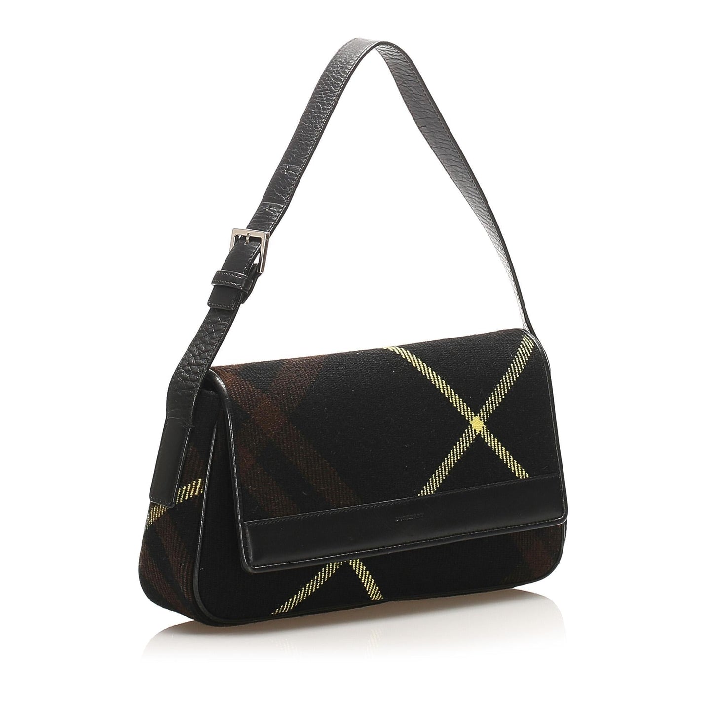 Burberry Plaid Canvas Shoulder Bag (SHG-15648)