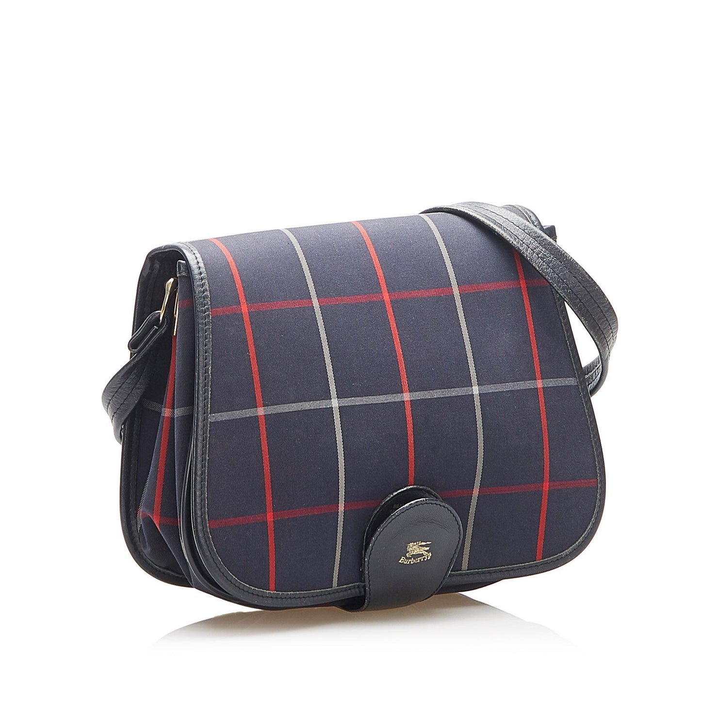 Burberry Plaid Coated Canvas Crossbody Bag (SHG-17945)