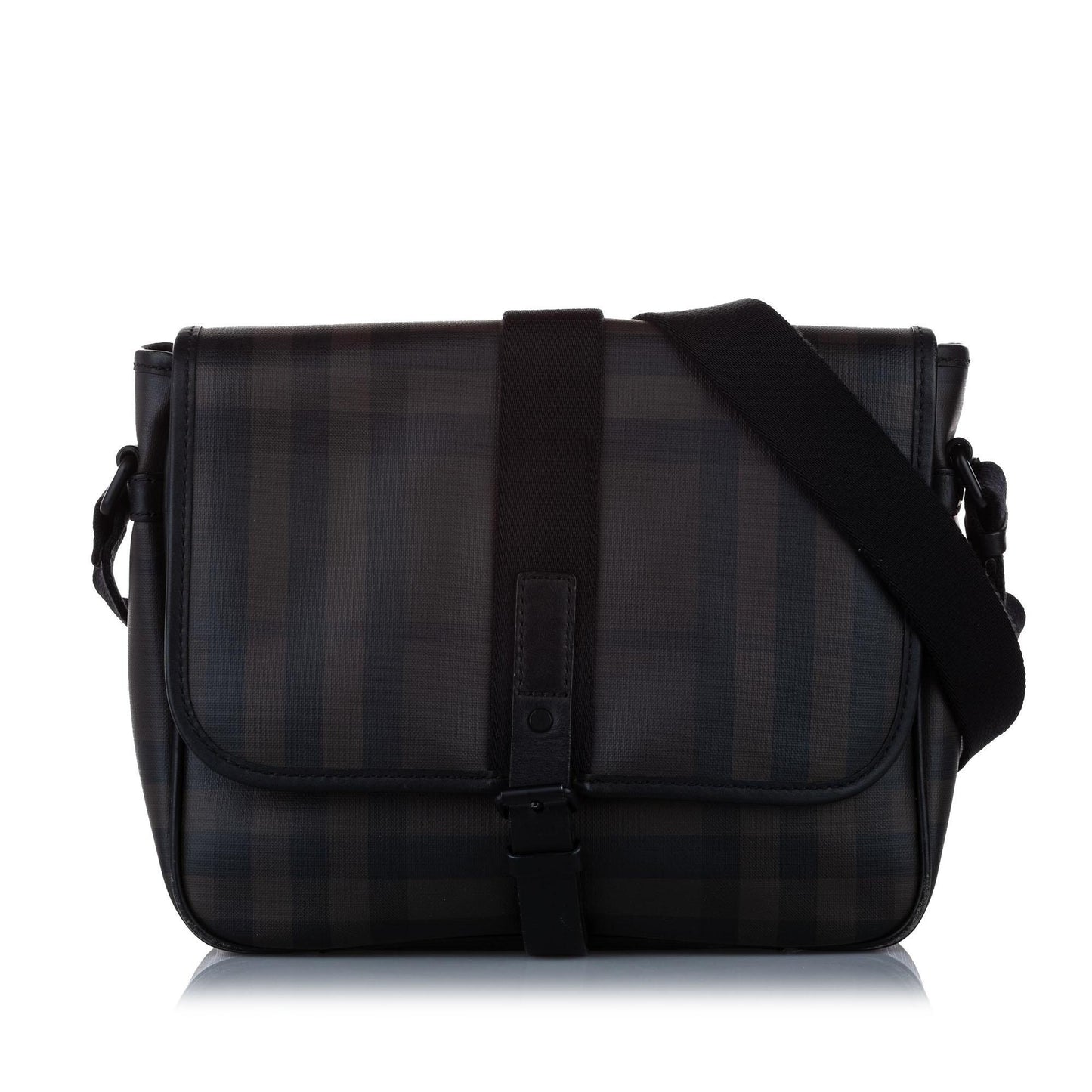 Burberry Smoke Check Coated Canvas Crossbody (SHG-16098)