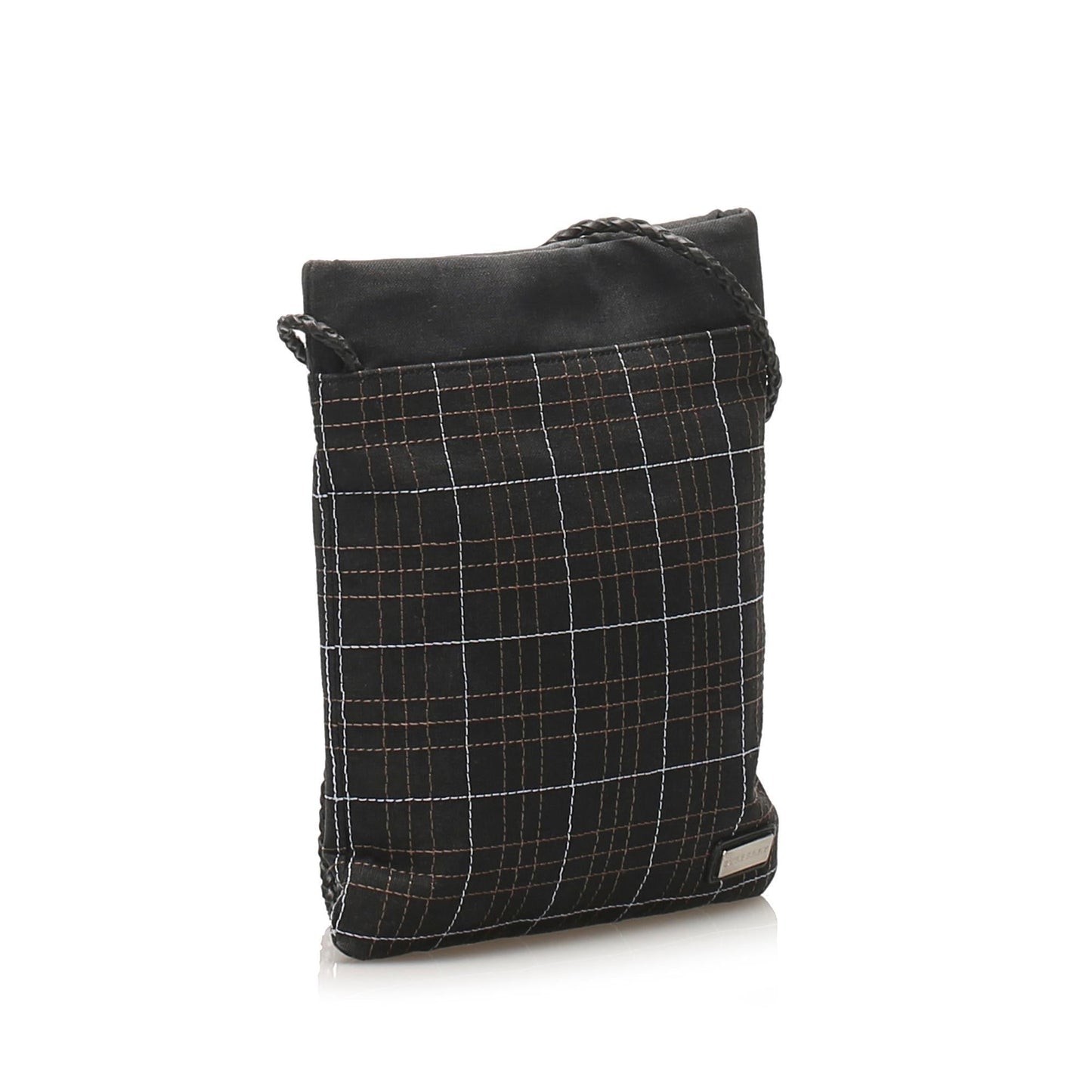 Burberry Vintage Check Canvas Shoulder Bag (SHG-11840)