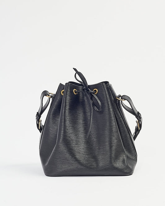 Louis Vuitton Black Epi Leather Petit Noe Bucket Bag