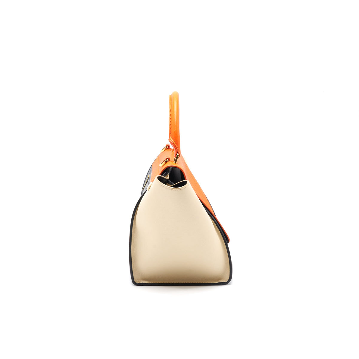 Celine trapeze Small orange/cream/black