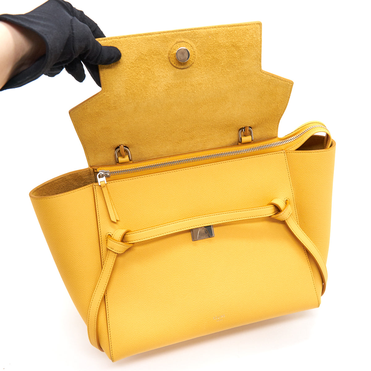 Celine mini belt bag yellow SHW
