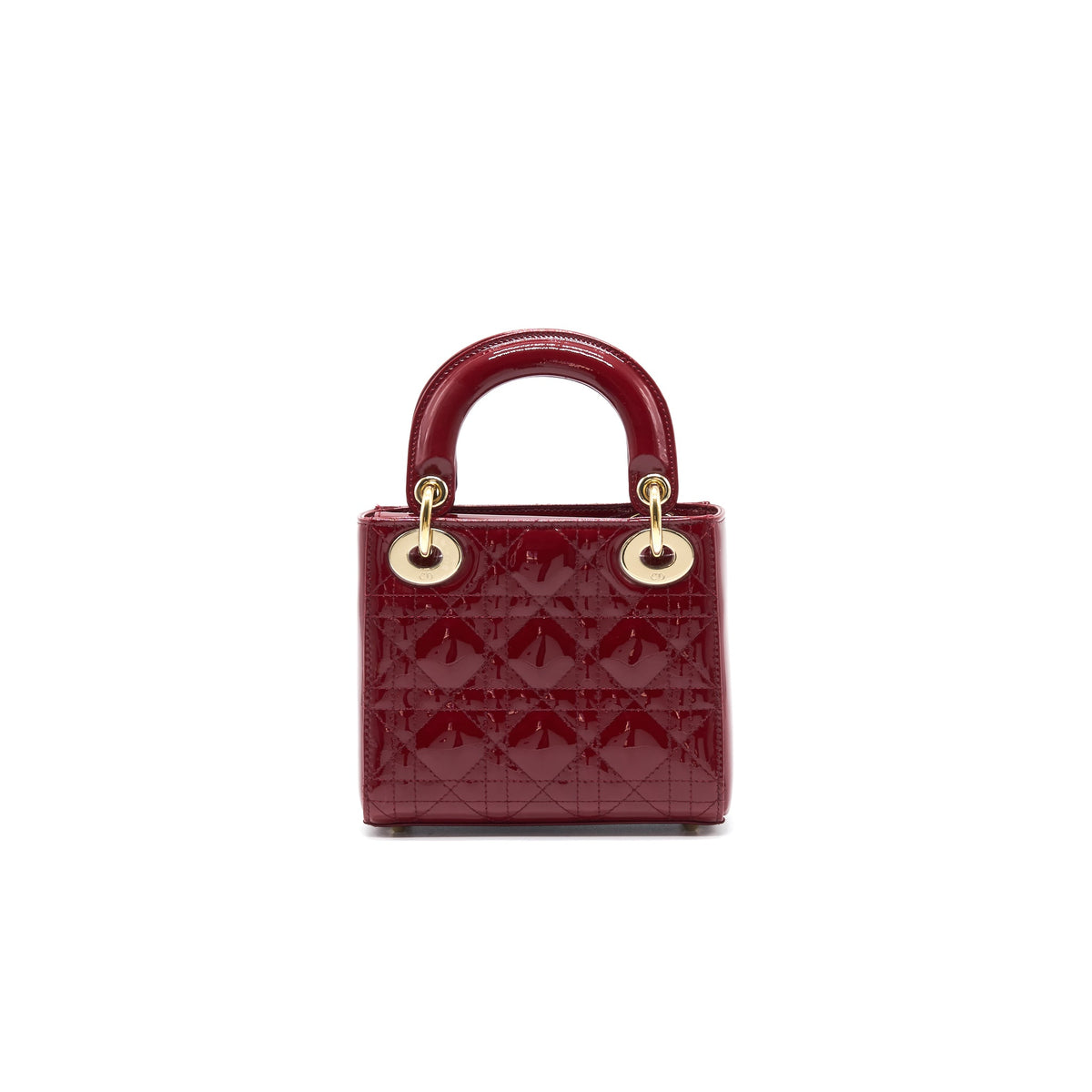 Dior Lady Dior Mini Patent Leather Red GHW