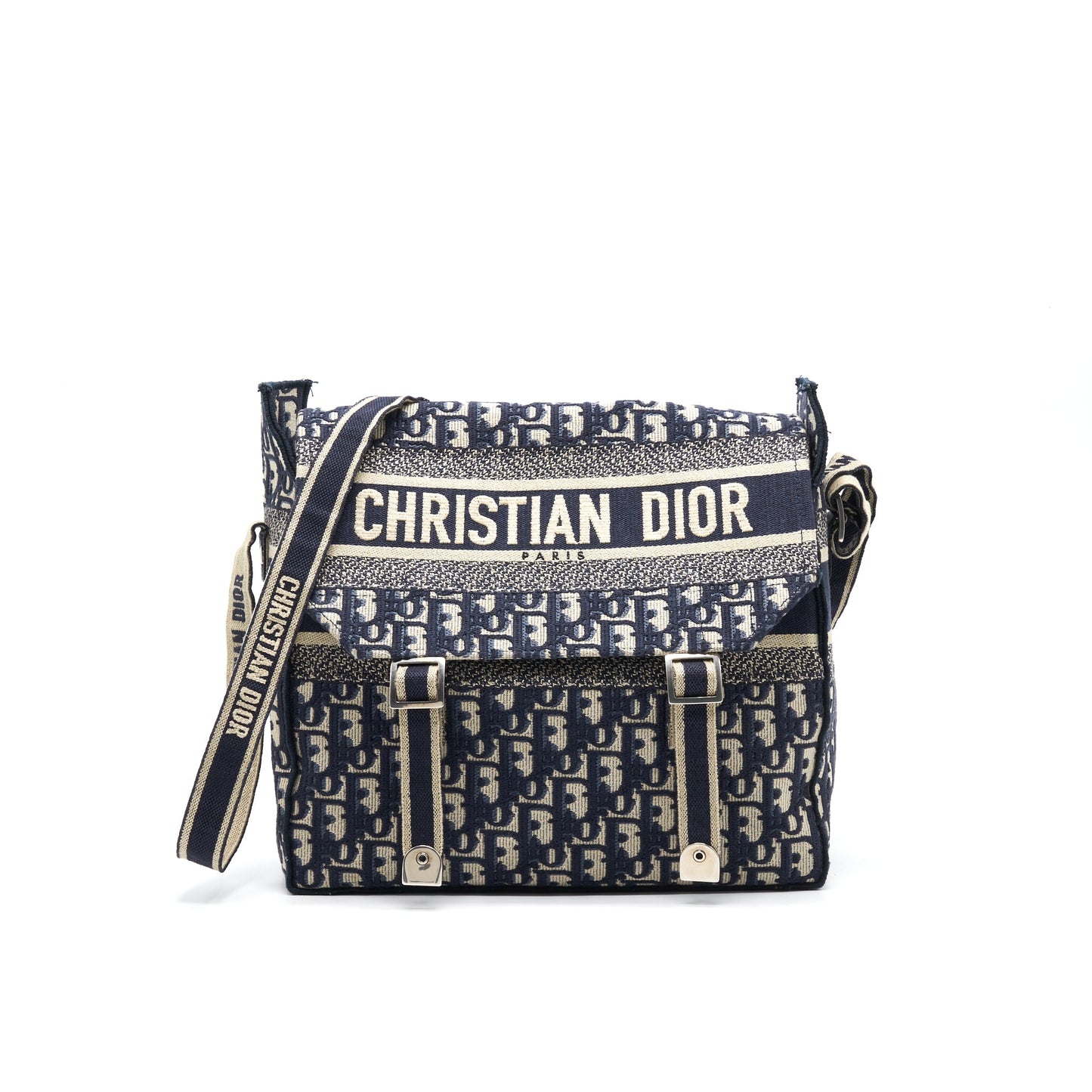 Dior Diorcamp Bag Blue Dior Oblique Embroidery