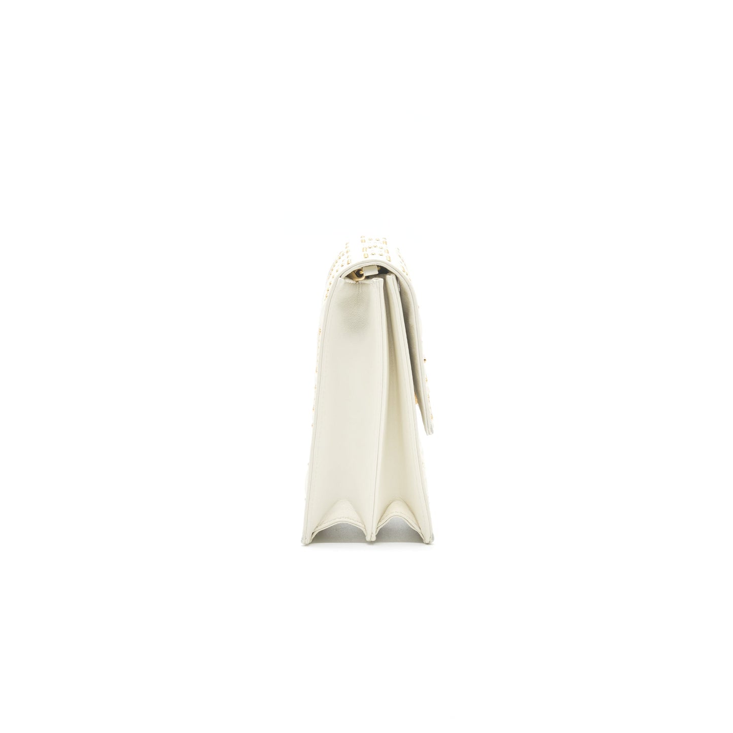 Dior Diorama Vertical Clutch Bag White GHW