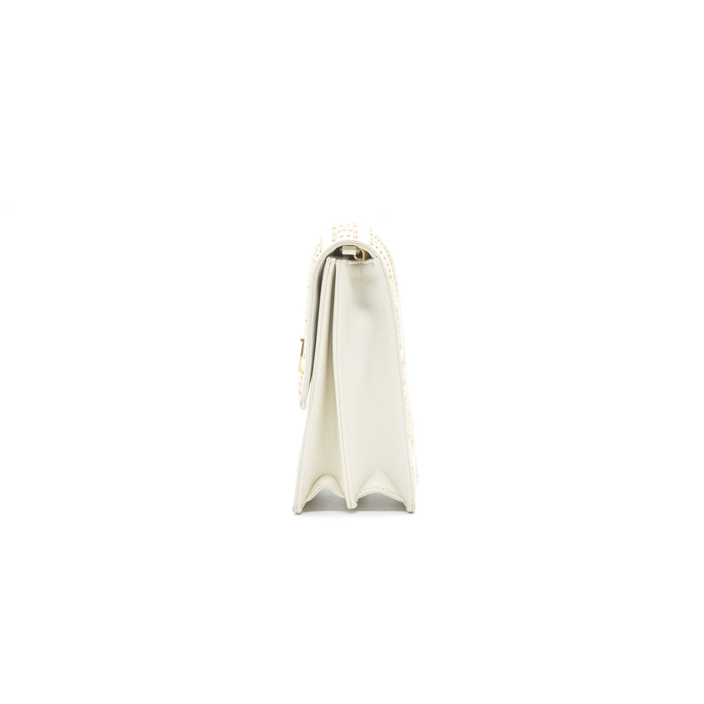 Dior Diorama Vertical Clutch Bag White GHW