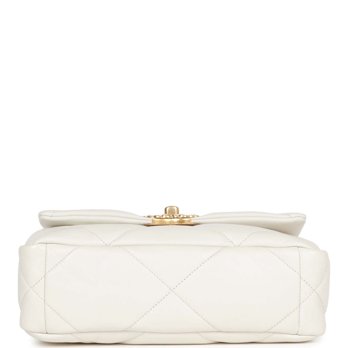 Chanel Medium  Flap Bag White Calfskin Mixed Hardware