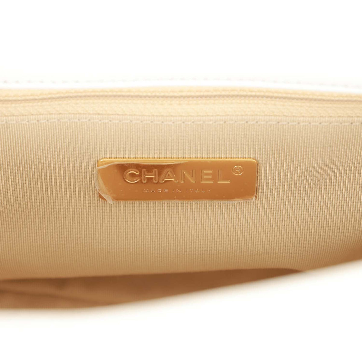 Chanel Medium  Flap Bag White Calfskin Mixed Hardware
