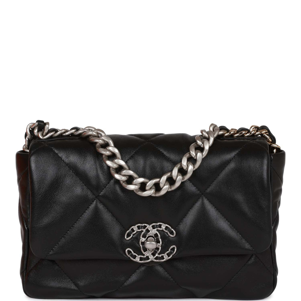 Chanel Medium  Flap Bag Black Lambskin Mixed Hardware