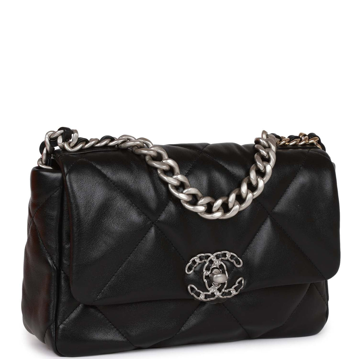 Chanel Medium  Flap Bag Black Lambskin Mixed Hardware