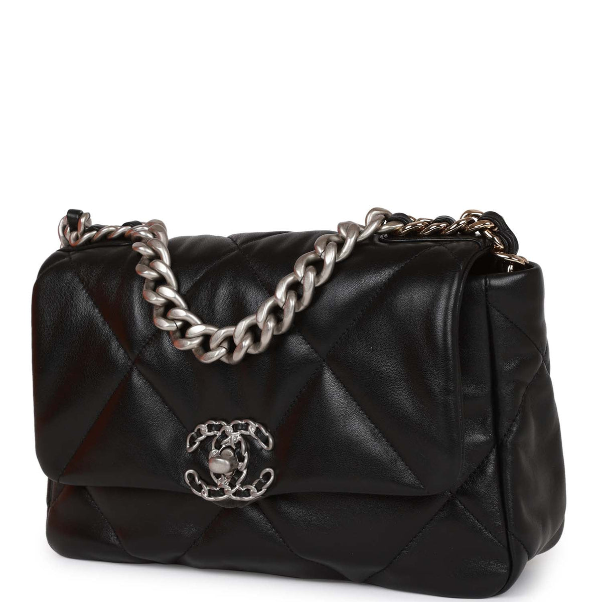 Chanel Medium  Flap Bag Black Lambskin Mixed Hardware