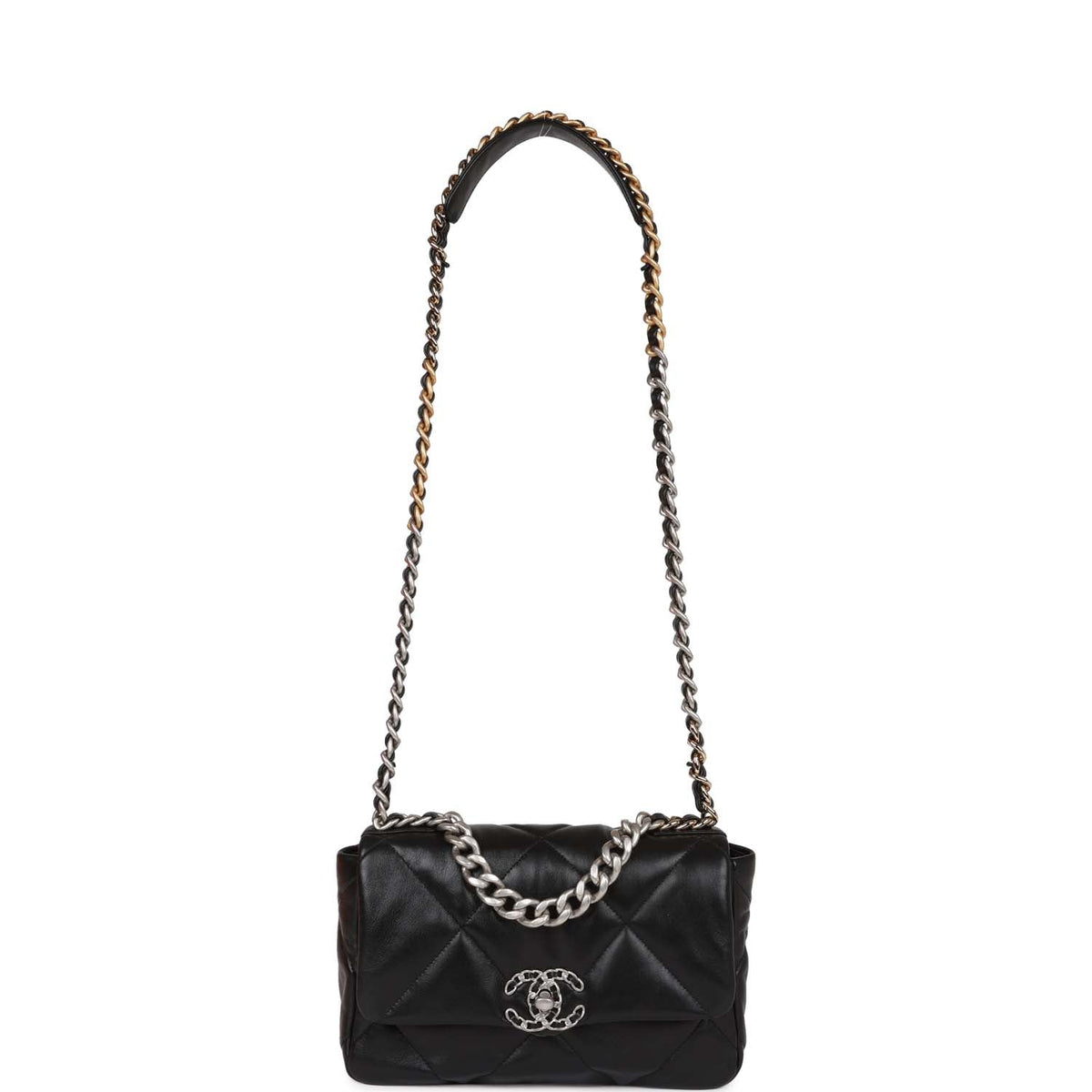 Chanel Medium  Flap Bag Black Lambskin Mixed Hardware