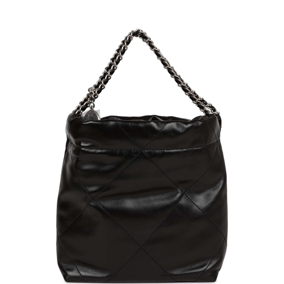 Chanel Mini  Bag Black Calfskin Silver Hardware