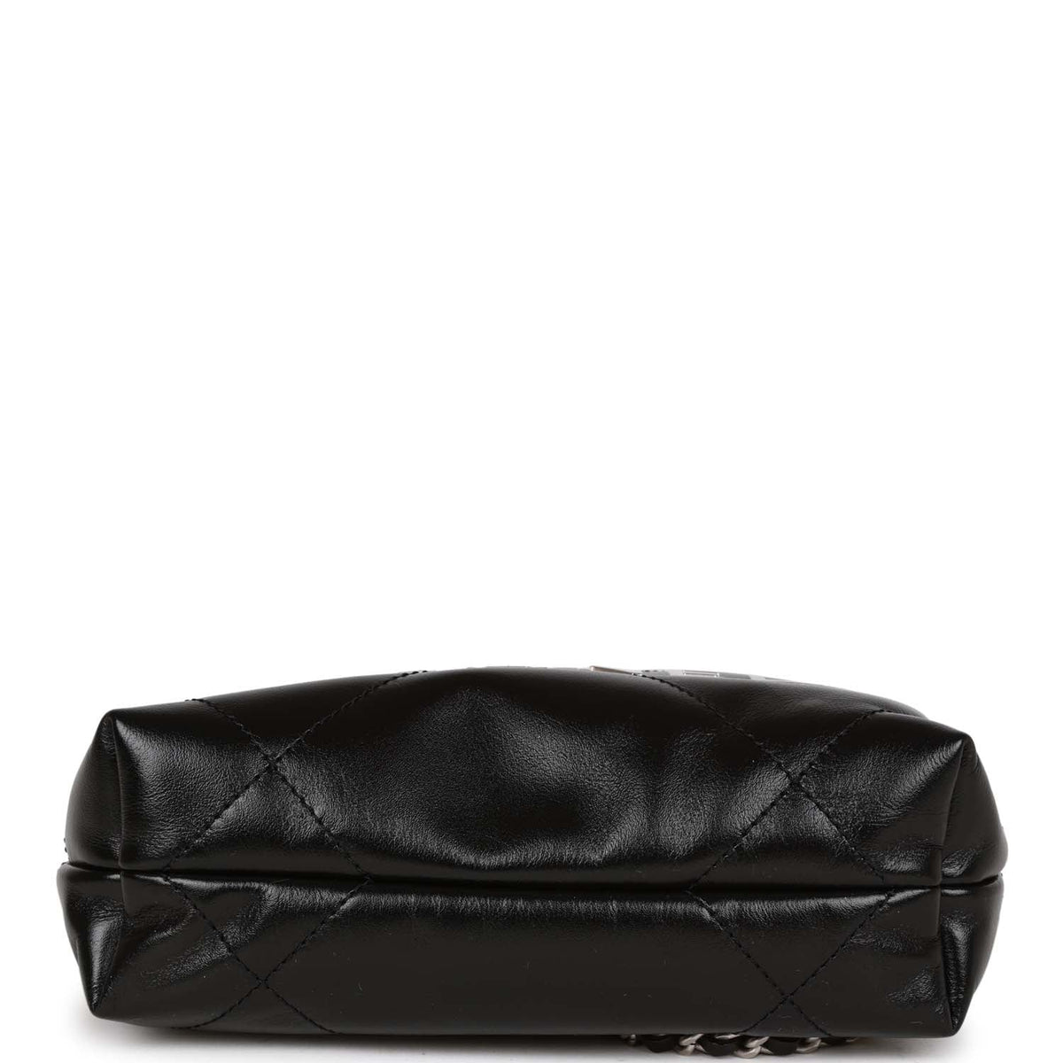 Chanel Mini  Bag Black Calfskin Silver Hardware