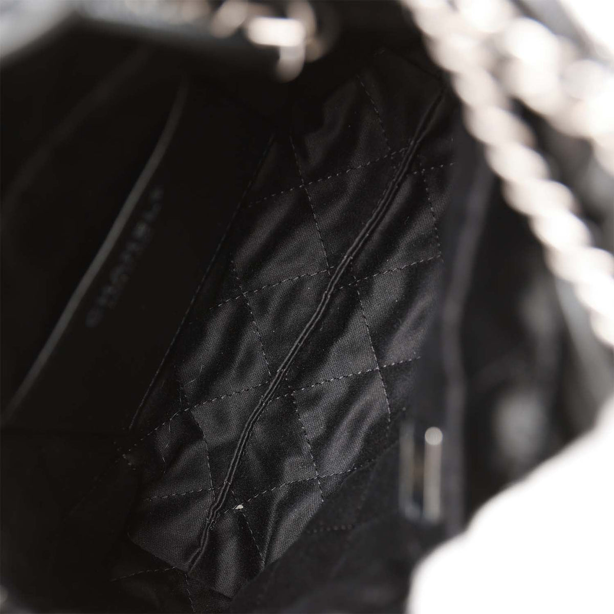 Chanel Mini  Bag Black Calfskin Silver Hardware