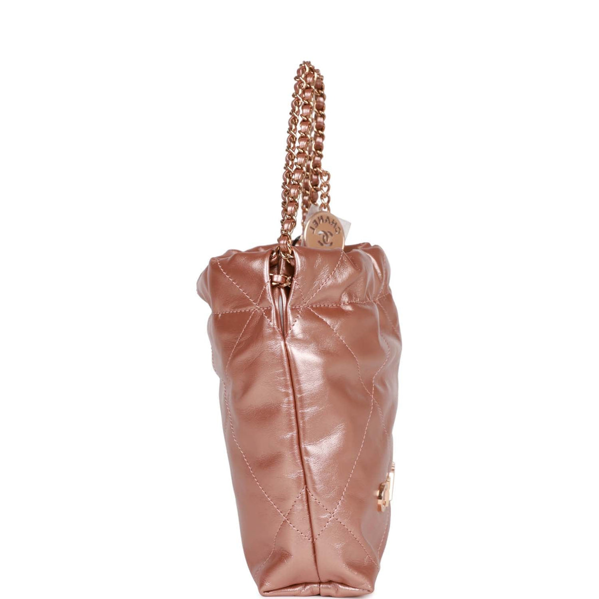 Chanel Mini  Bag Rose Gold Iridescent Calfskin Rose Gold Hardware
