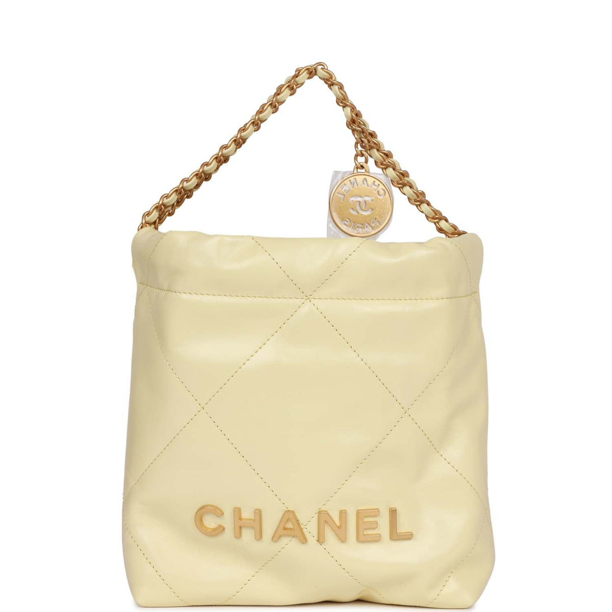 Chanel Mini  Bag Yellow Calfskin Gold Hardware