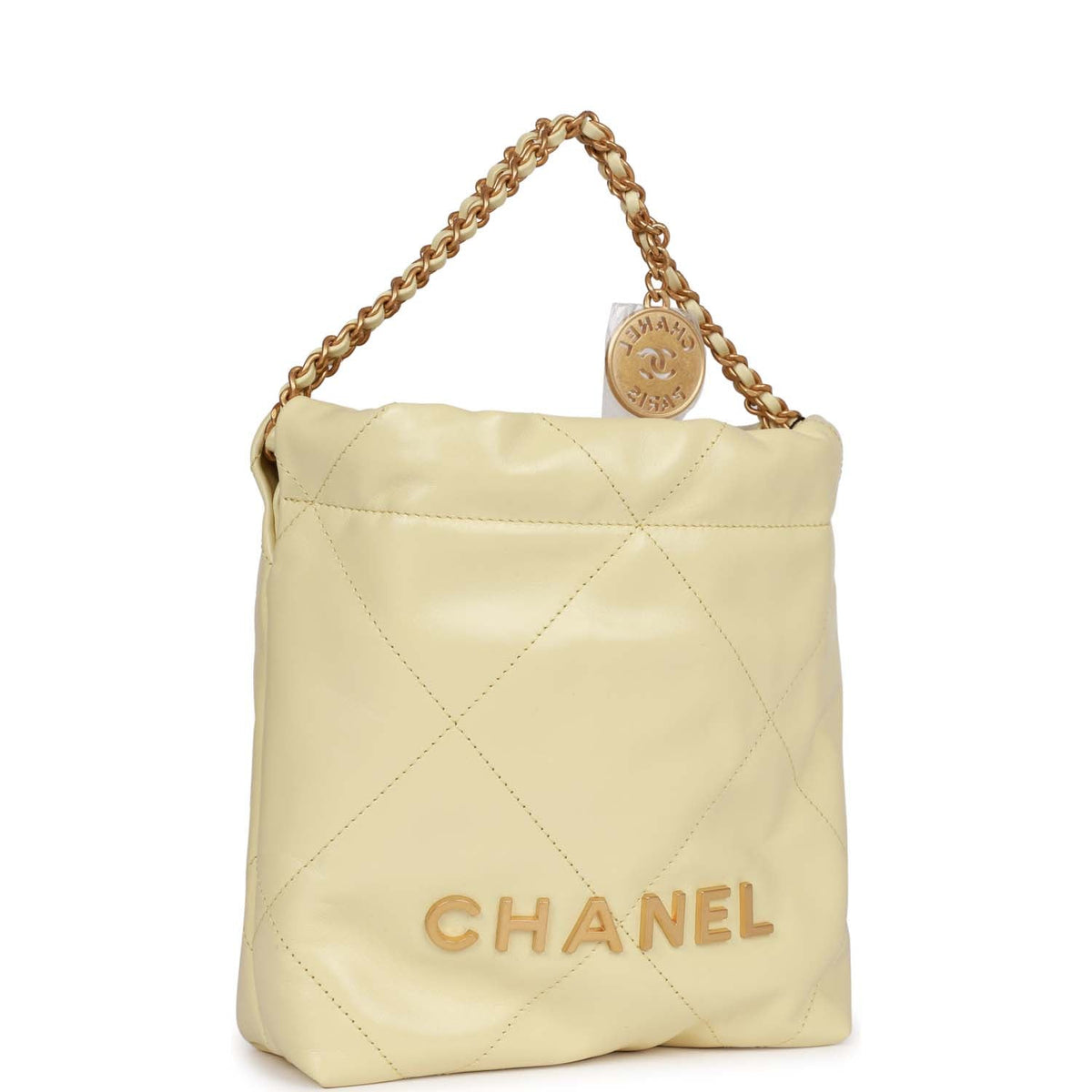 Chanel Mini  Bag Yellow Calfskin Gold Hardware