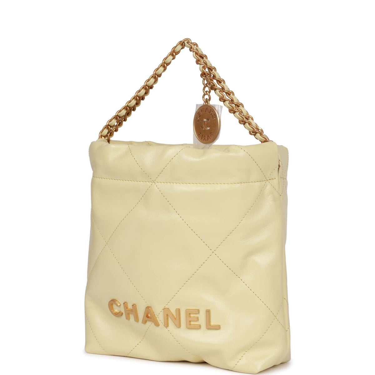 Chanel Mini  Bag Yellow Calfskin Gold Hardware