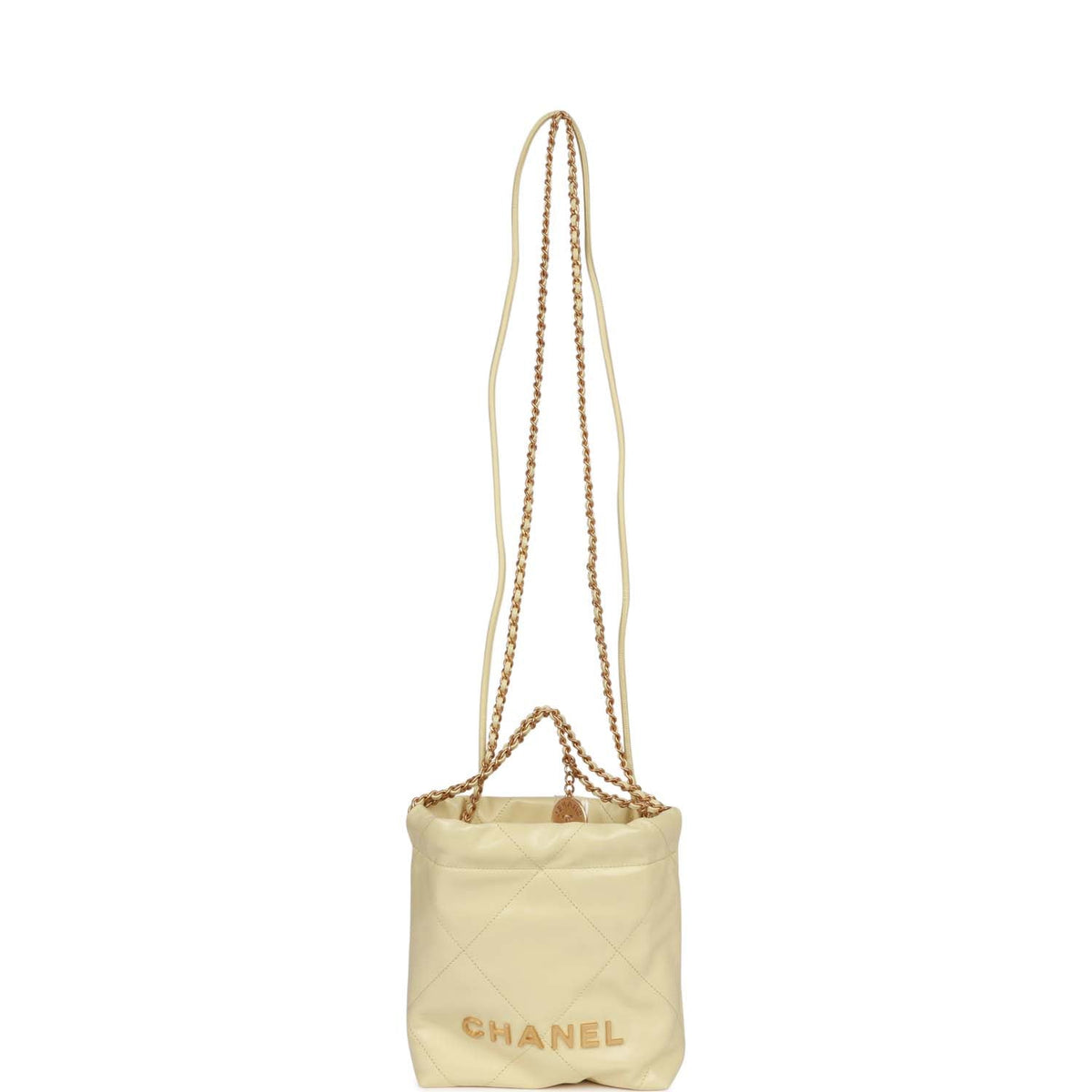 Chanel Mini  Bag Yellow Calfskin Gold Hardware